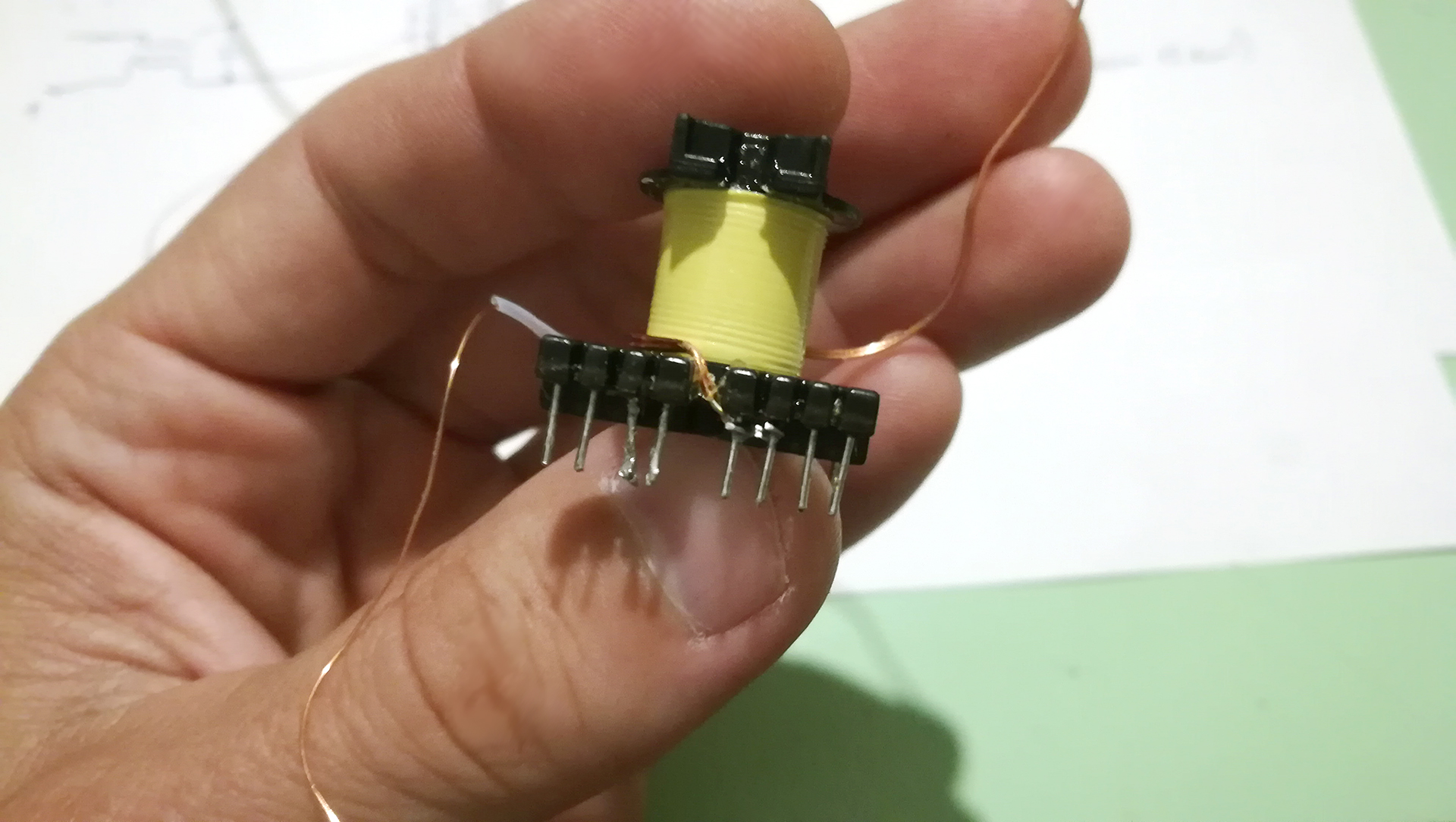 Перемотка ферритового трансформатора