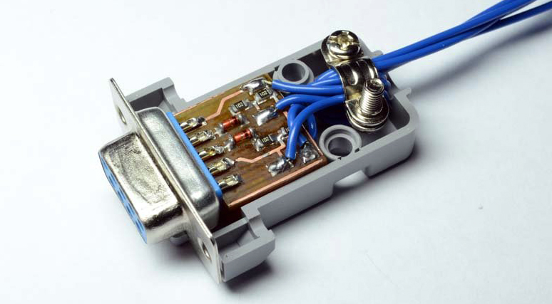 Собранная плата программатора для АТмега8